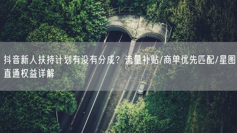 抖音新人扶持计划有没有分成？流量补贴/商单优先匹配/星图直通权益详解