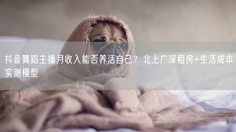 抖音舞蹈主播月收入能否养活自己？北上广深租房+生活成本实测模型