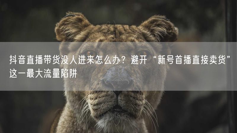 抖音直播带货没人进来怎么办？避开“新号首播直接卖货”这一最大流量陷阱