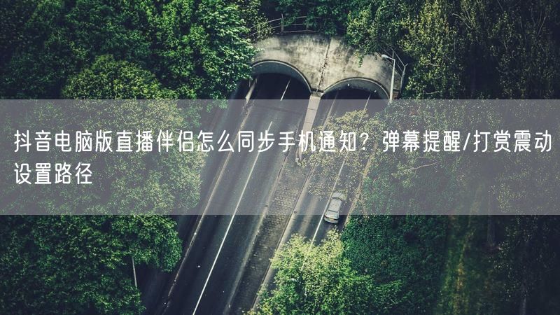 抖音电脑版直播伴侣怎么同步手机通知？弹幕提醒/打赏震动设置路径