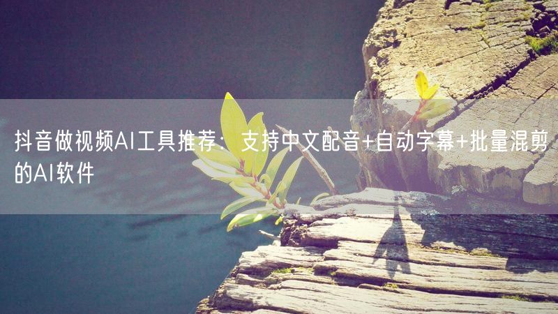 抖音做视频AI工具推荐：支持中文配音+自动字幕+批量混剪的AI软件