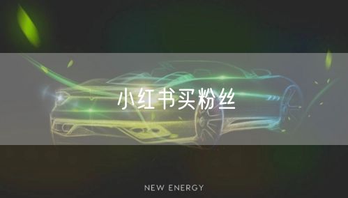 小红书买粉丝