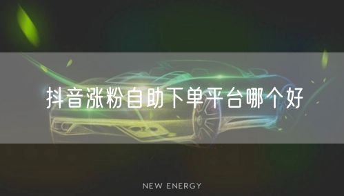 抖音涨粉自助下单平台哪个好