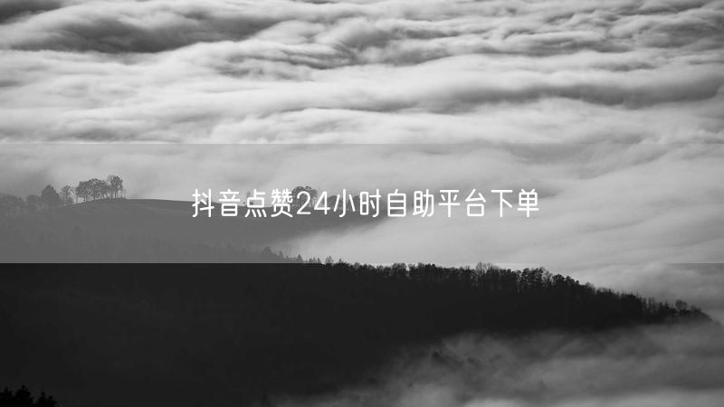 抖音点赞24小时自助平台下单
