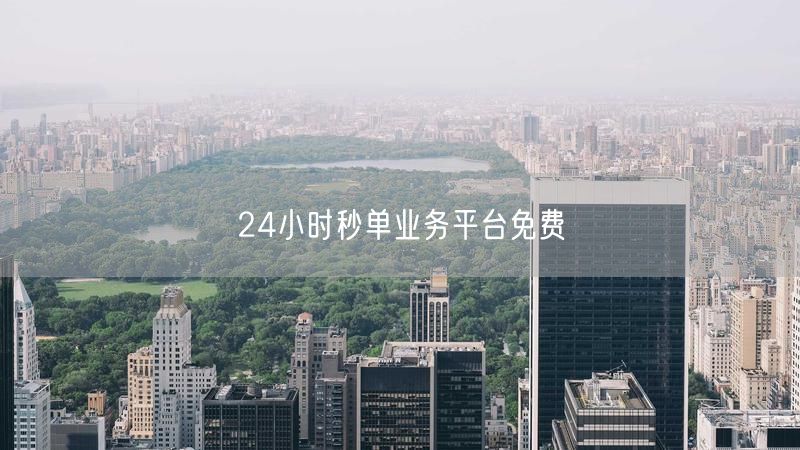 24小时秒单业务平台免费