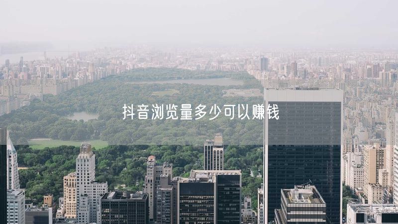 抖音浏览量多少可以赚钱