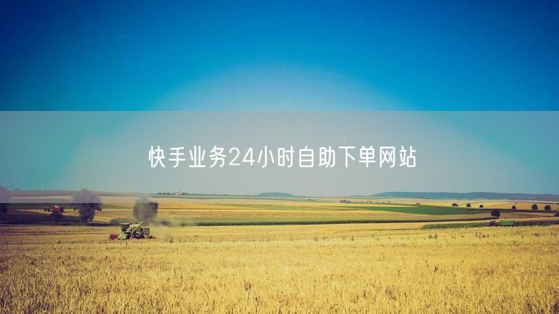 快手业务24小时自助下单网站
