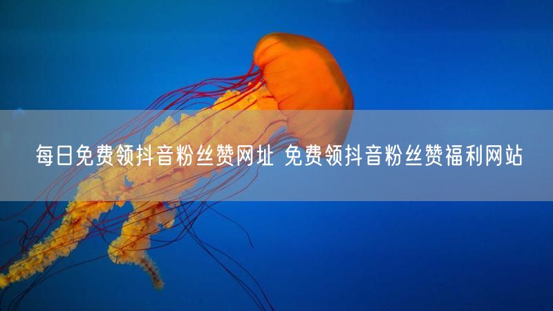 每日免费领抖音粉丝赞网址 免费领抖音粉丝赞福利网站