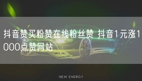 抖音赞买粉赞在线粉丝赞 抖音1元涨1000点赞网站