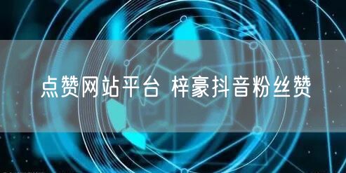 点赞网站平台 梓豪抖音粉丝赞