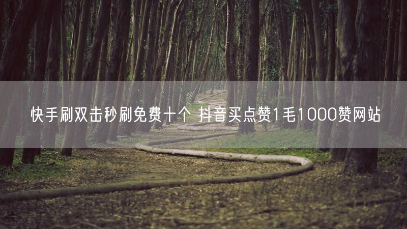 快手刷双击秒刷免费十个 抖音买点赞1毛1000赞网站