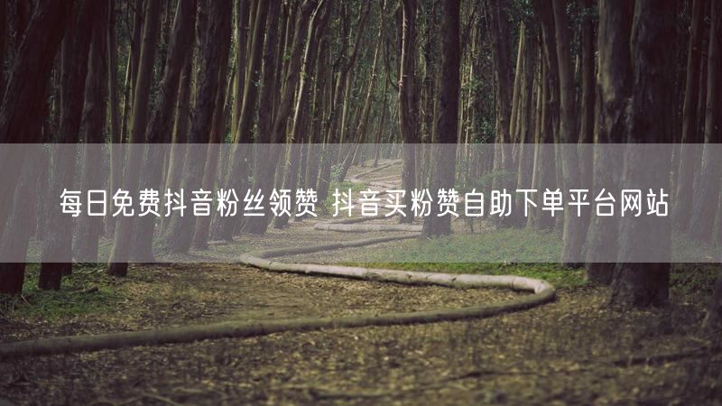 每日免费抖音粉丝领赞 抖音买粉赞自助下单平台网站