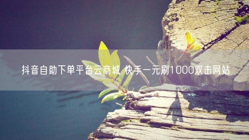 抖音自助下单平台云商城 快手一元刷1000双击网站