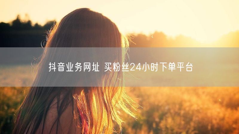 抖音业务网址 买粉丝24小时下单平台
