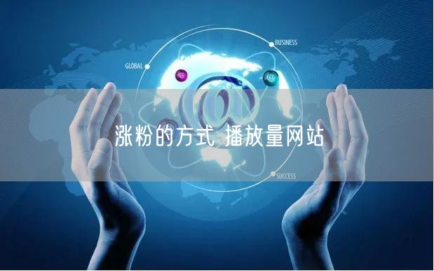 涨粉的方式 播放量网站
