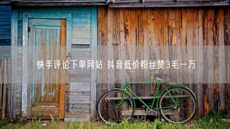快手评论下单网站 抖音低价粉丝赞3毛一万
