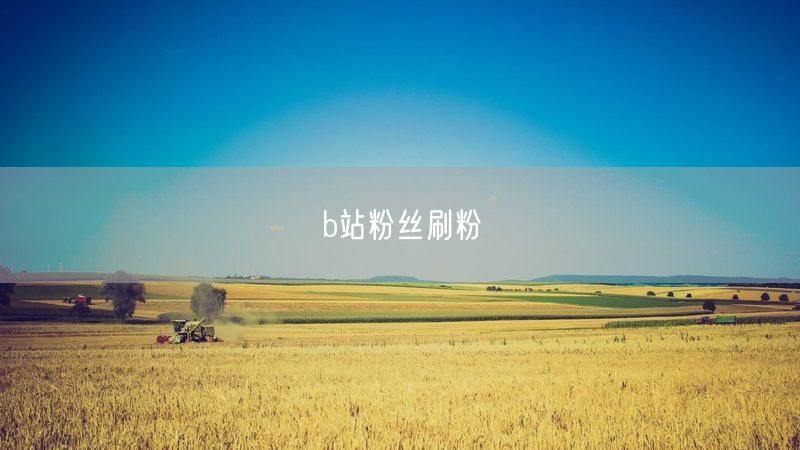 b站粉丝刷粉