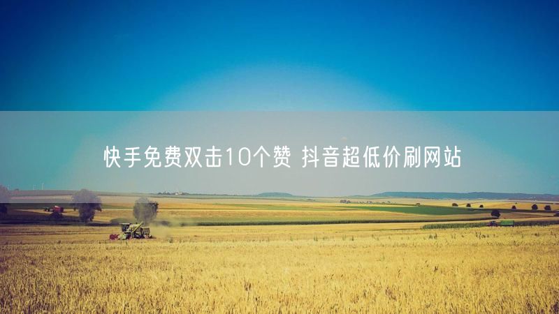 快手免费双击10个赞 抖音超低价刷网站