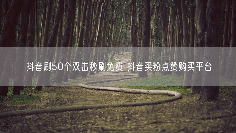 抖音刷50个双击秒刷免费 抖音买粉点赞购买平台