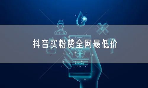 抖音买粉赞全网最低价