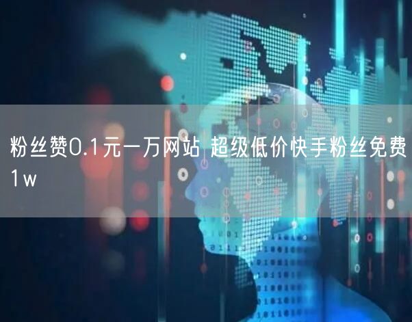 粉丝赞0.1元一万网站 超级低价快手粉丝免费1w