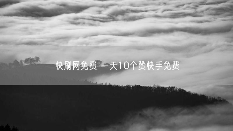 快刷网免费 一天10个赞快手免费