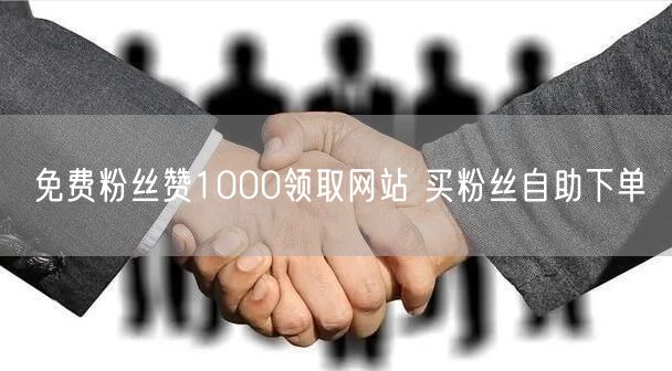 免费粉丝赞1000领取网站 买粉丝自助下单