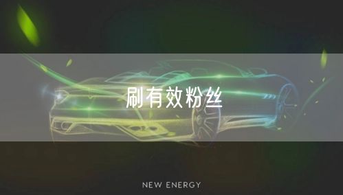 刷有效粉丝