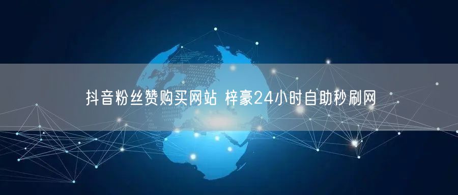 抖音粉丝赞购买网站 梓豪24小时自助秒刷网
