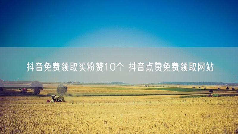 抖音免费领取买粉赞10个 抖音点赞免费领取网站