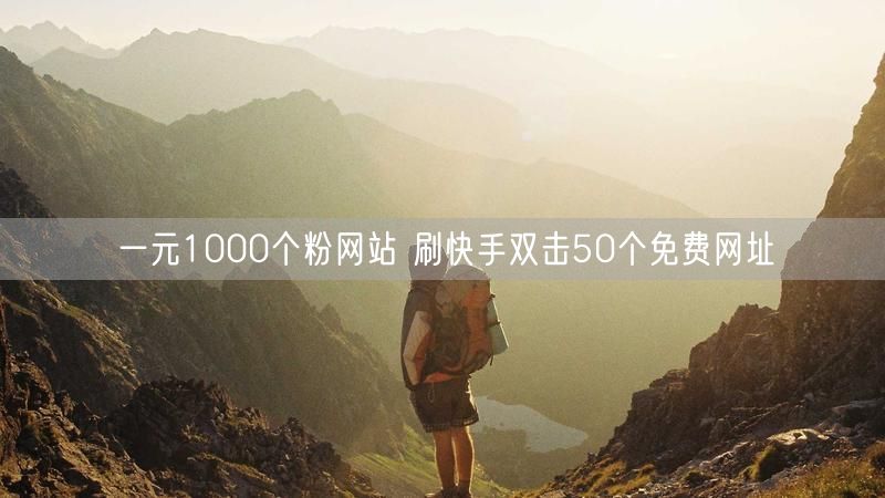 一元1000个粉网站 刷快手双击50个免费网址