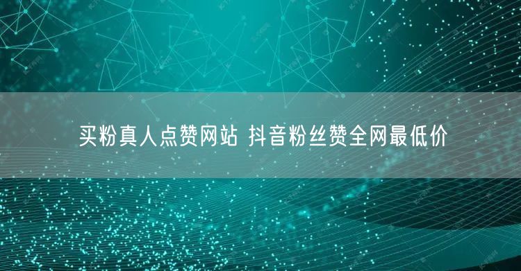 买粉真人点赞网站 抖音粉丝赞全网最低价