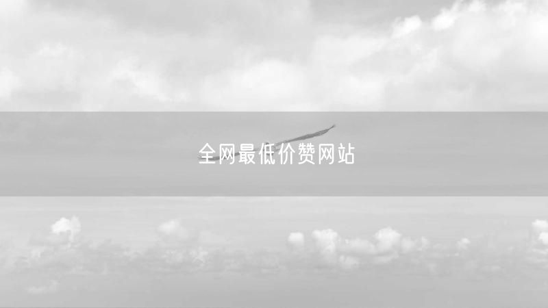 全网最低价赞网站