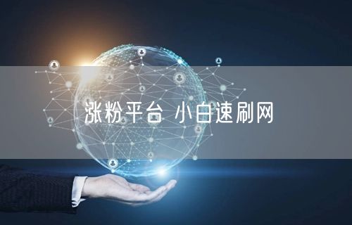 涨粉平台 小白速刷网