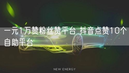 一元1万赞粉丝赞平台 抖音点赞10个自助平台