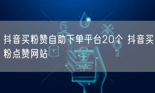 抖音买粉赞自助下单平台20个 抖音买粉点赞网站