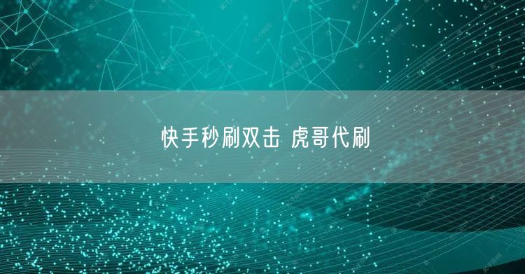快手秒刷双击 虎哥代刷