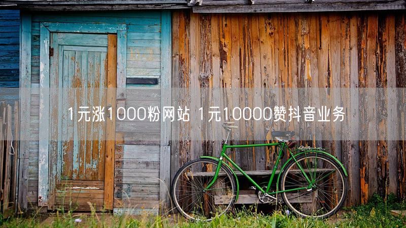 1元涨1000粉网站 1元10000赞抖音业务