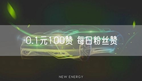 0.1元100赞 每日粉丝赞