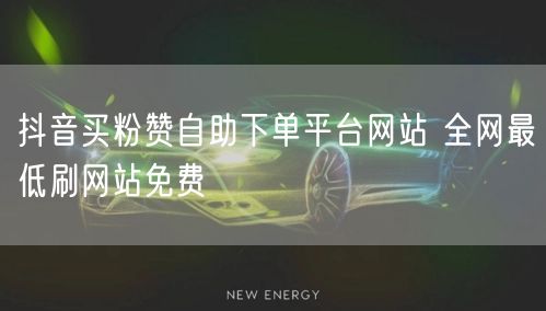 抖音买粉赞自助下单平台网站 全网最低刷网站免费