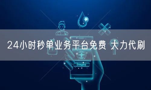 24小时秒单业务平台免费 大力代刷