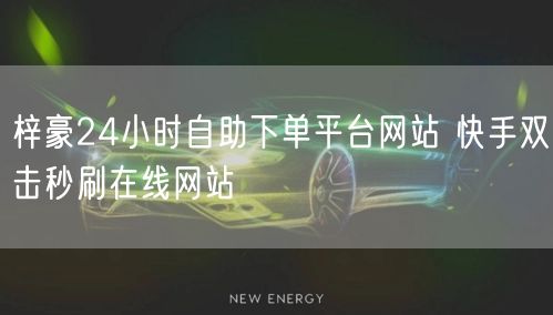 梓豪24小时自助下单平台网站 快手双击秒刷在线网站