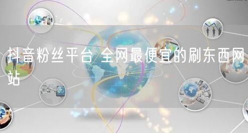 抖音粉丝平台 全网最便宜的刷东西网站