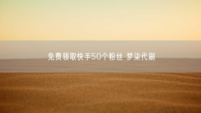 免费领取快手50个粉丝 梦柒代刷