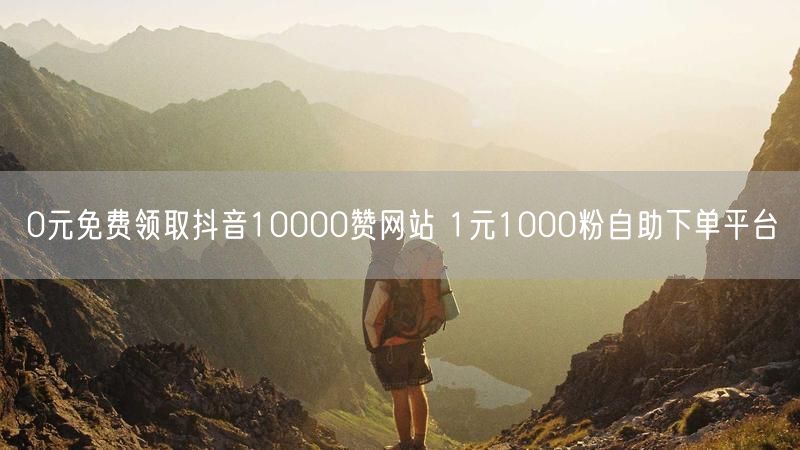 0元免费领取抖音10000赞网站 1元1000粉自助下单平台