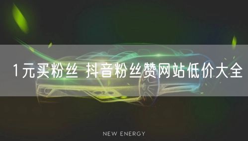 1元买粉丝 抖音粉丝赞网站低价大全