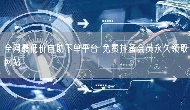 全网最低价自助下单平台 免费抖音会员永久领取网站