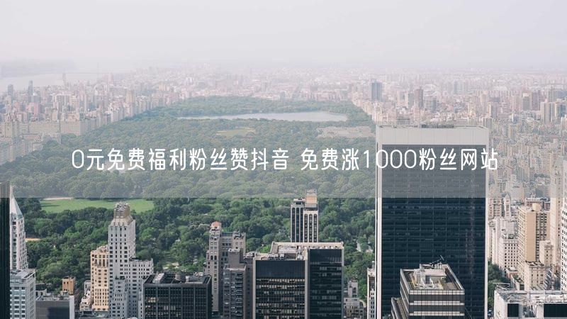 0元免费福利粉丝赞抖音 免费涨1000粉丝网站