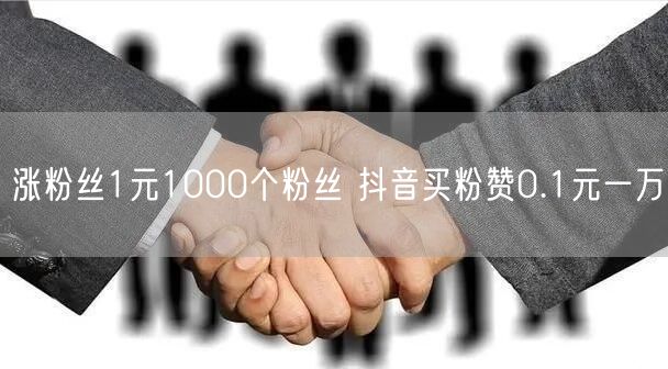 涨粉丝1元1000个粉丝 抖音买粉赞0.1元一万