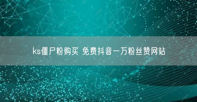 ks僵尸粉购买 免费抖音一万粉丝赞网站